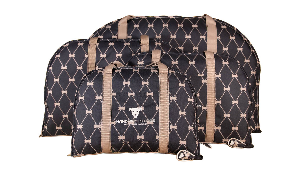 Dog Bed To Go Dog Vuitton in Schwarz und Creme als mobiles Hundereisebett