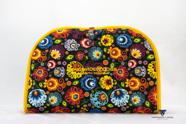 DogBedToGo - Light, ungarisches Blütendesign