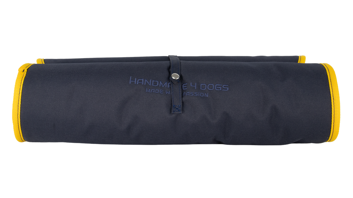 Dog Bed To Go LIGHT | Navy & Sonnengelb