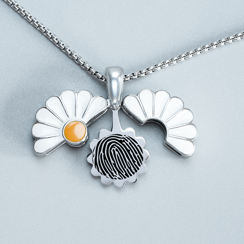 Margeriten Medaillon mit Abdruck