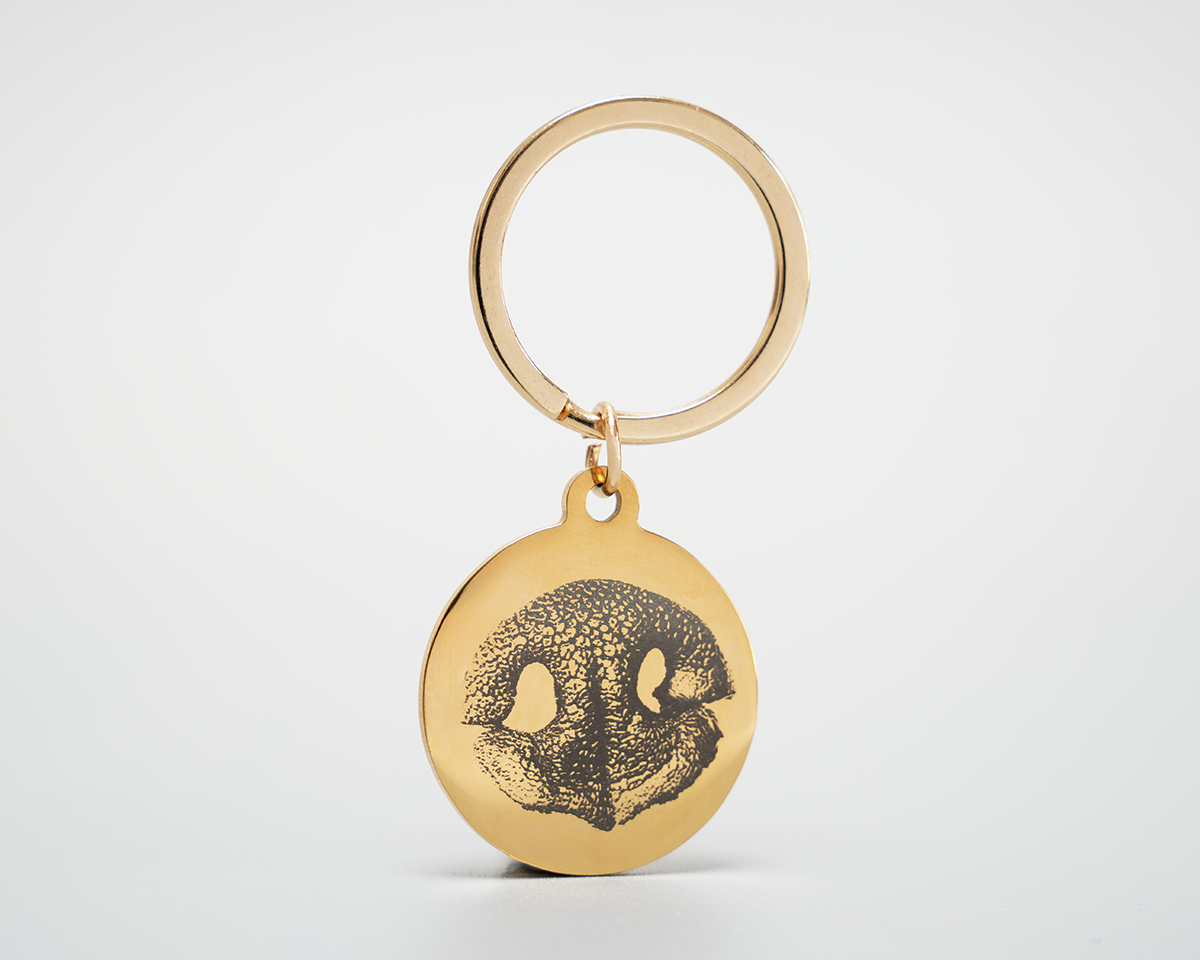 Schlüsselanhänger mit Abdruck - runde oder eckige Form