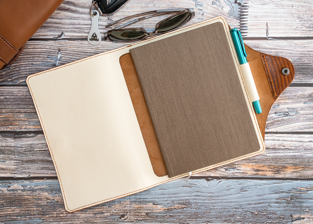 Notizbuch Cover für A5, Echse geprägt