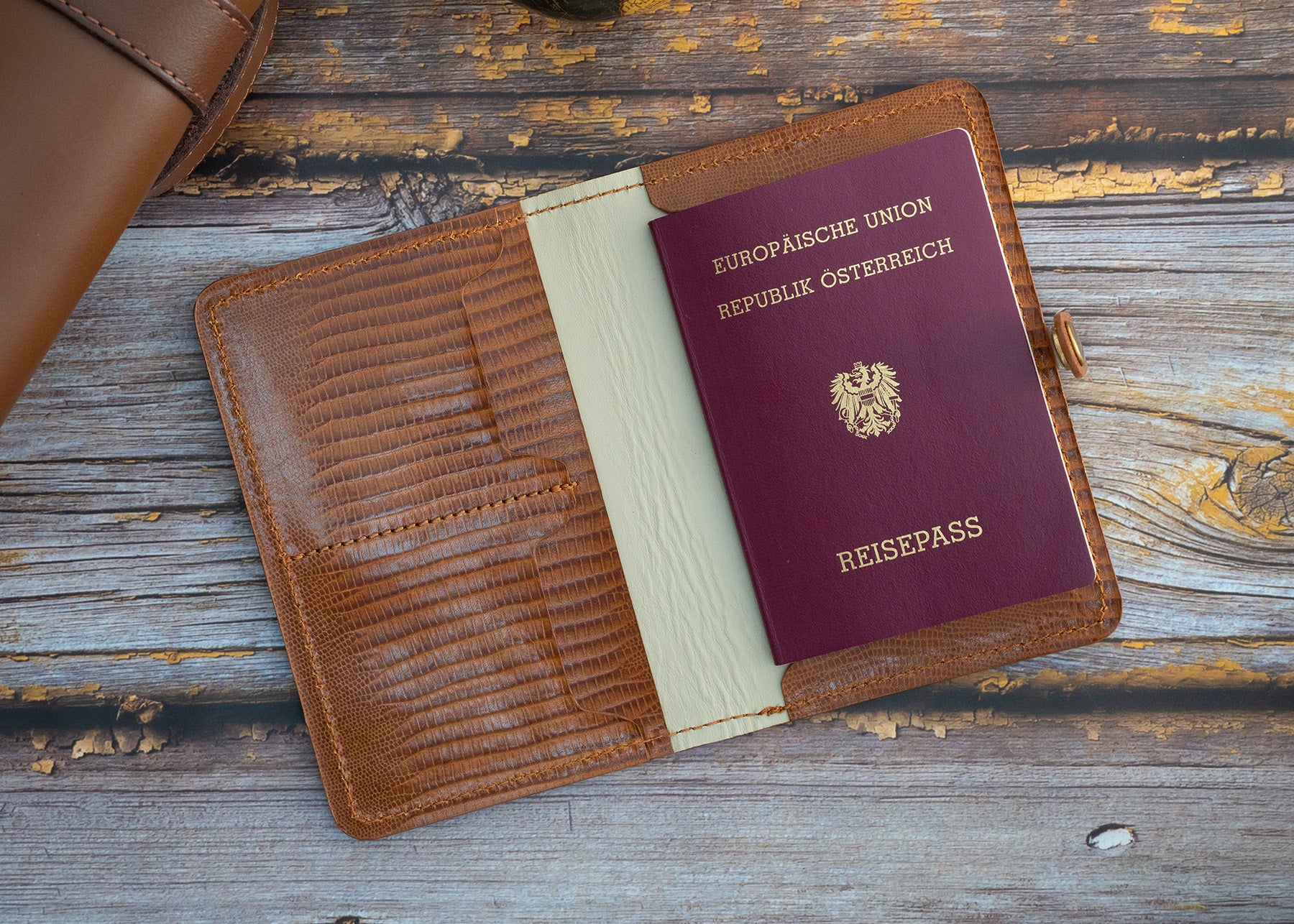 Reisepasshülle Echse