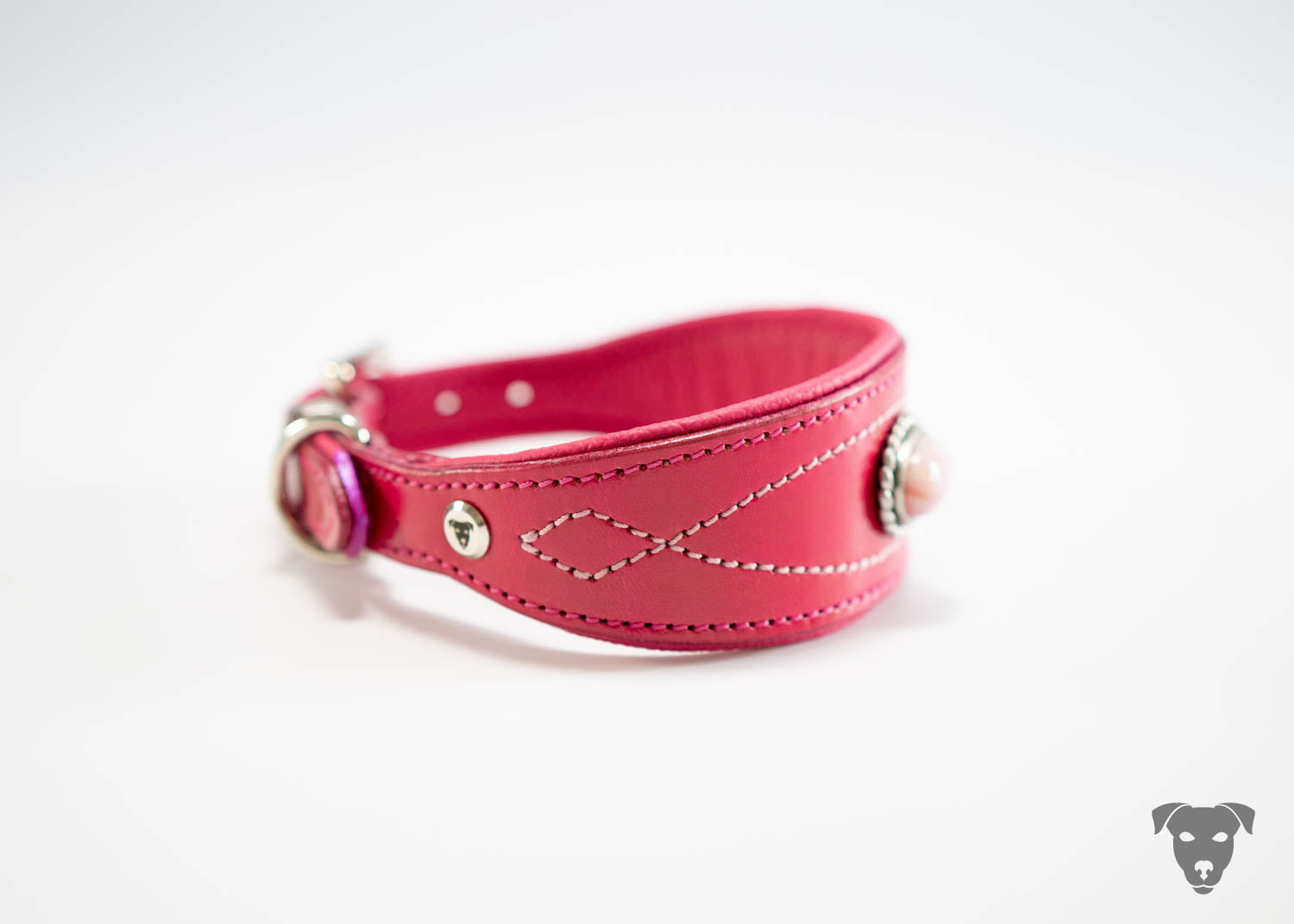 Riemen Halsband, Hunde Halsband handgefertigt, Halsband Konfigurator, DIY Hundehalsband, Riemen Halsband handmade-4-dogs, Gunslinger Stepp, Halsband mit echtem Halbedelstein, Hunde Halsband mit Achat
