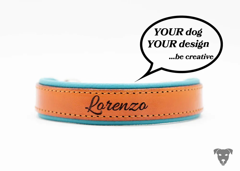 Riemen Halsband mit Namensgravur, Schnallenverschluss