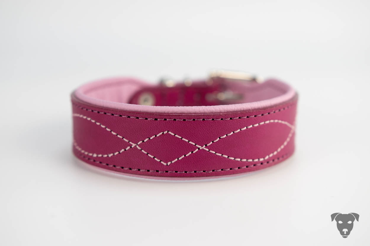 Riemen Halsband - magenta Gunslinger