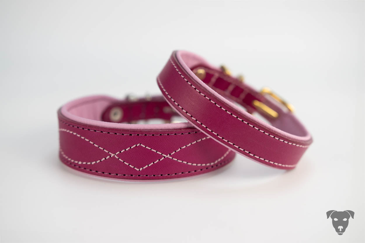 Riemen Halsband - magenta Gunslinger