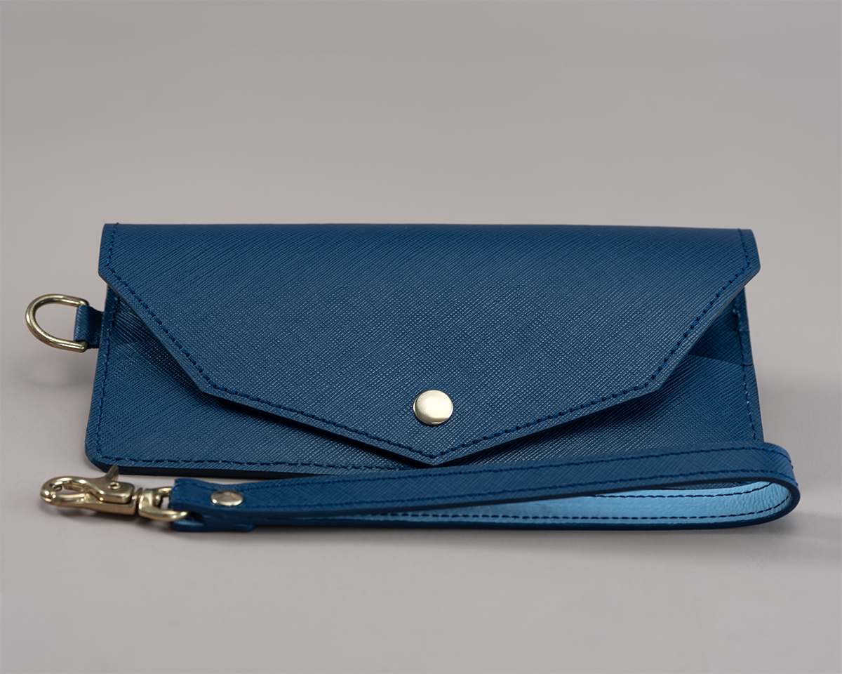 Saffiano Clutch blau, unisex (french navy)
