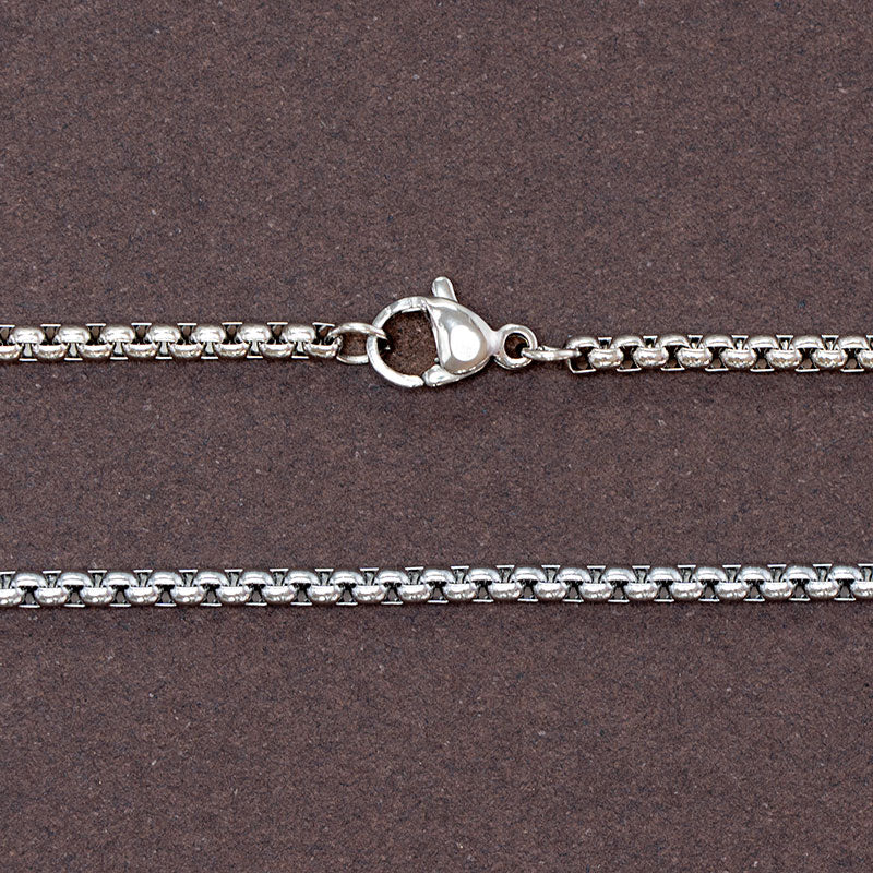 Macro aufnahme venezianer kette in silber