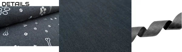 DOG BED TO GO "SILVER PRINT PAWS & DOG BONE"