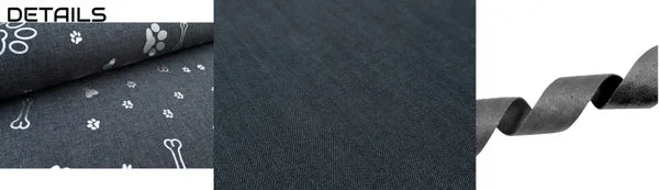 Hunde Reisebett, DOG BED TO GO "SILBERPRINT PFÖTCHEN & HUNDEKNOCHEN"