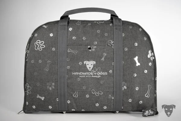 DOG BED TO GO "SILVER PRINT PAWS & DOG BONE"