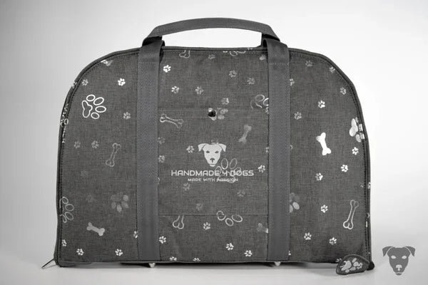Hunde Reisebett, DOG BED TO GO "SILBERPRINT PFÖTCHEN & HUNDEKNOCHEN"