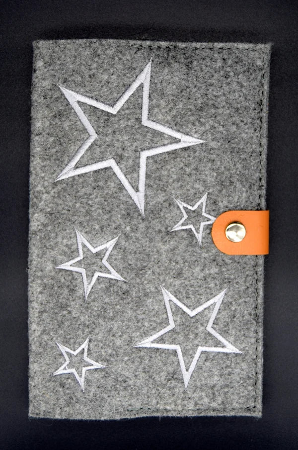 Vaccination certificate cover "star design - silver"