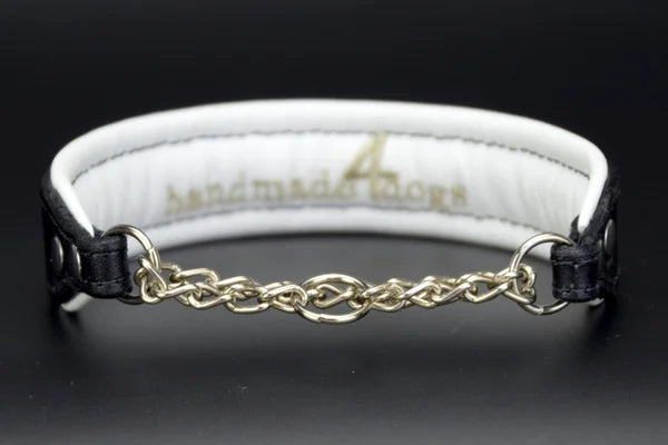 Riemen Halsband, Hunde Halsband handgefertigt, Halsband Konfigurator, DIY Hundehalsband, Riemen Halsband handmade-4-dogs, Zierniete Fleur de Lys