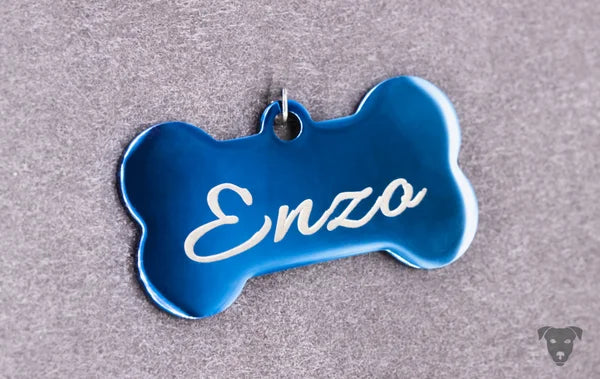 Edelstahl Hundemarke Knochen