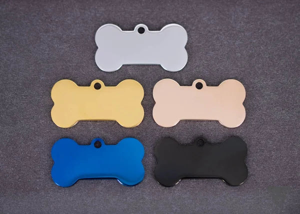 Edelstahl Hundemarke Knochen