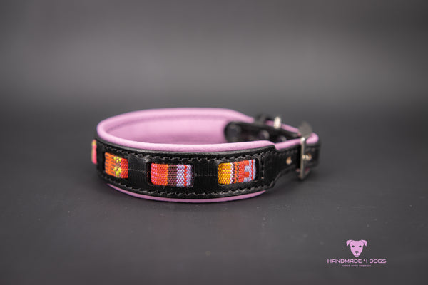 Riemen Halsband, Hunde Halsband handgefertigt, Halsband Konfigurator, DIY Hundehalsband, Riemen Halsband handmade-4-dogs, Lasergravierter Steckverschluss, Boho Hundehalsband handgefertigt