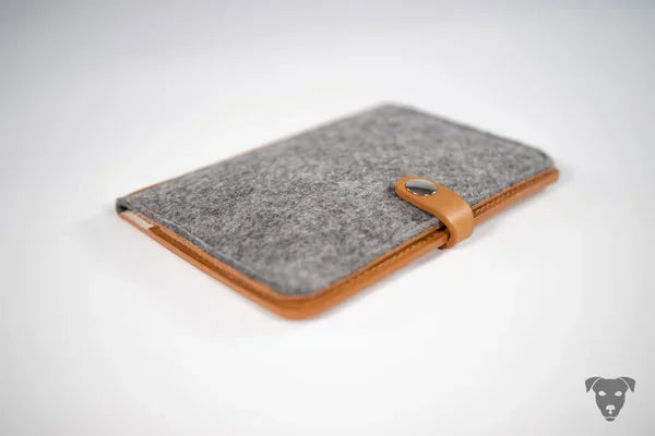 Impfpasshülle, EU-Heimtierausweishülle LEDER&FILZ Kombination - GRAU
