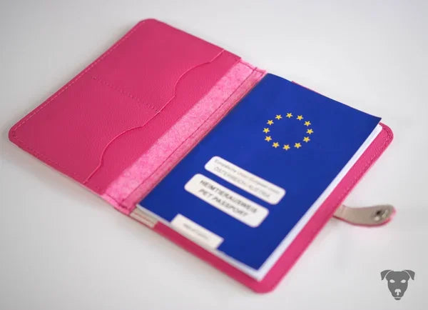 Impfpasshülle, EU-Heimtierausweishülle PINK&ROSA Kombination
