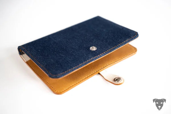 Impfpasshülle, EU-Heimtierausweishülle LEDER&JEANS Kombination