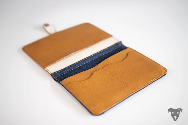 Impfpasshülle, EU-Heimtierausweishülle LEDER&JEANS Kombination