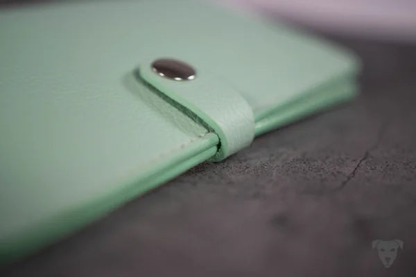 Vaccination certificate cover, EU pet passport cover MINT GREEN