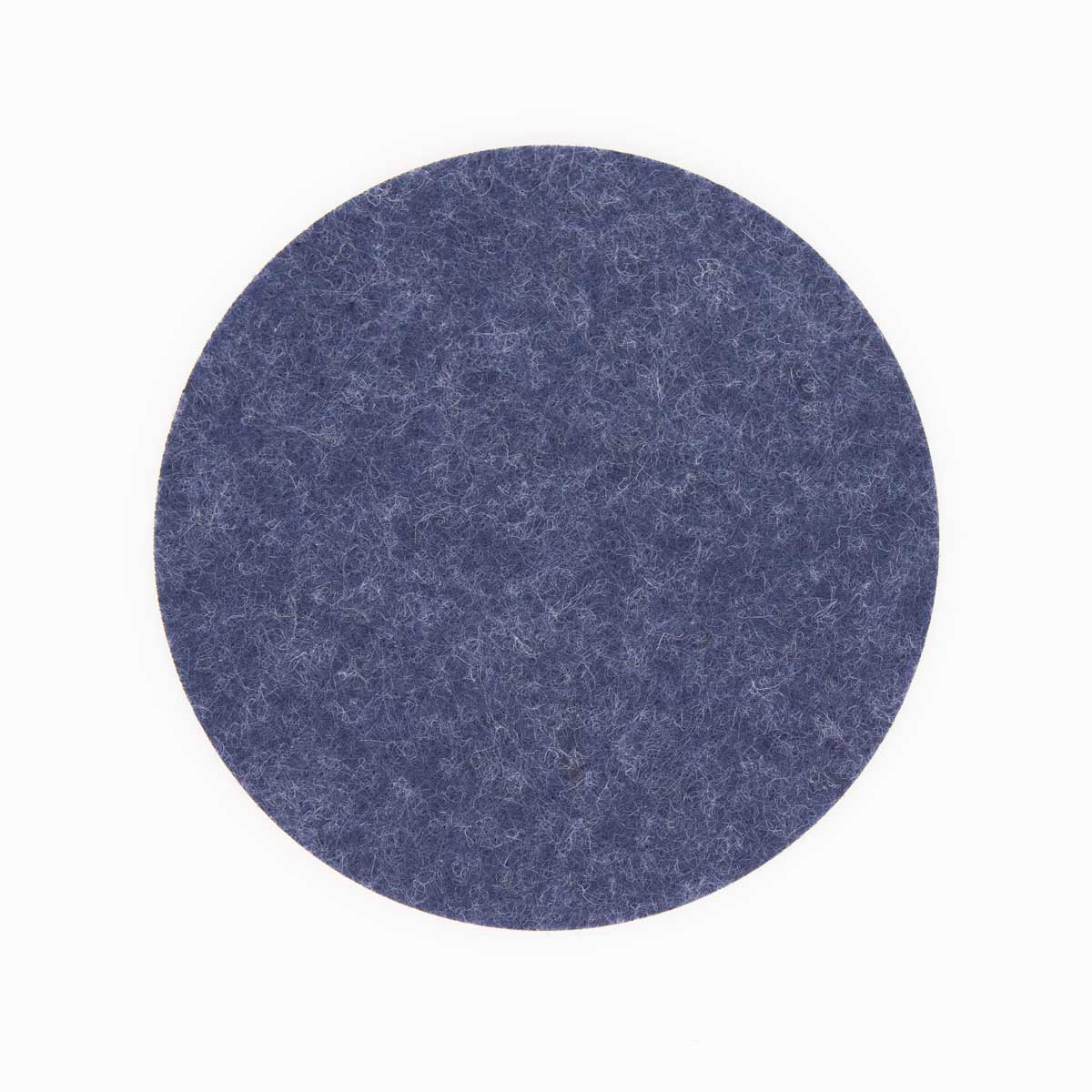 Robustes Filzmuster in Denimblau-Melange für die Innenausstattung exklusiver Heimtierausweishüllen.