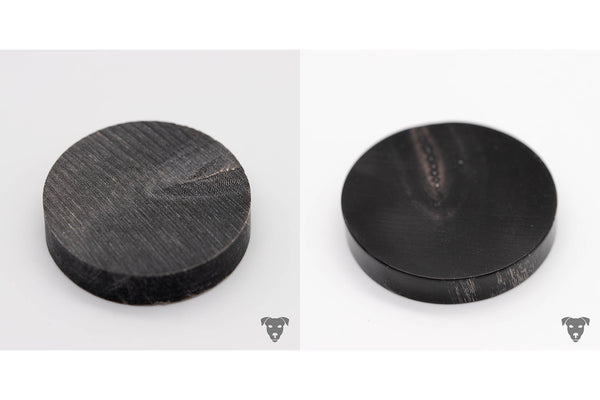 Exklusive, personalisierte Hundemarke aus echtem Büffelhorn & Edelstahl