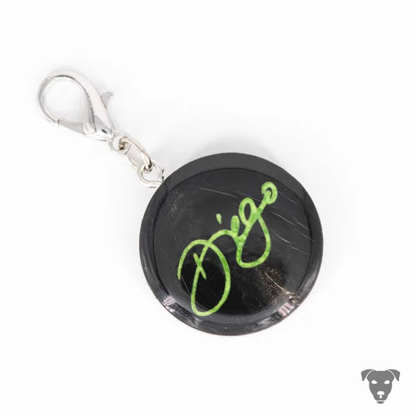 Exklusive, personalisierte Hundemarke aus echtem Büffelhorn & Edelstahl