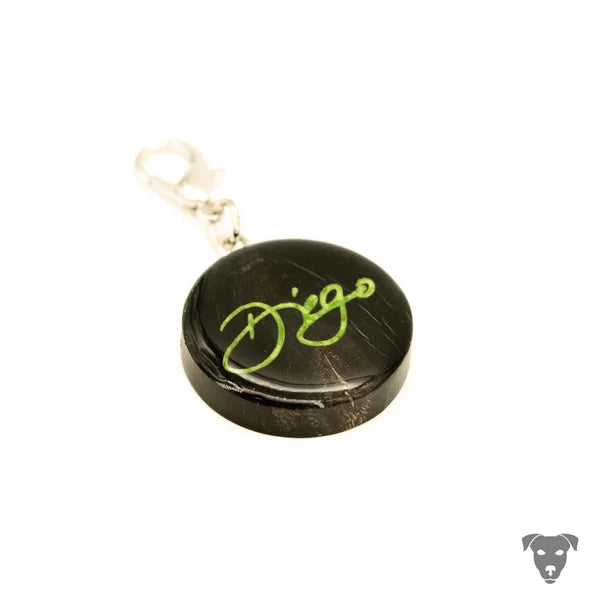 Exklusive, personalisierte Hundemarke aus echtem Büffelhorn & Edelstahl