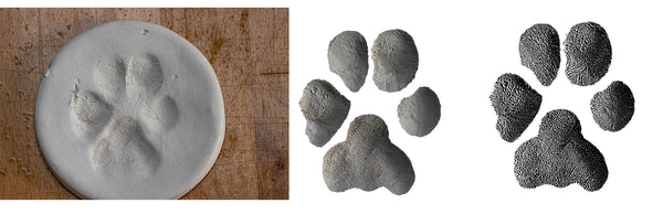 handmade-4-dogs, laser gravierter Schlüsselanhänger, Schmuck mit graviertem Pfotenabdruck, graviertem Nasenabdruck vom Hund, graviertem Baby Fußabdruck, gravierter Fingerabdruck