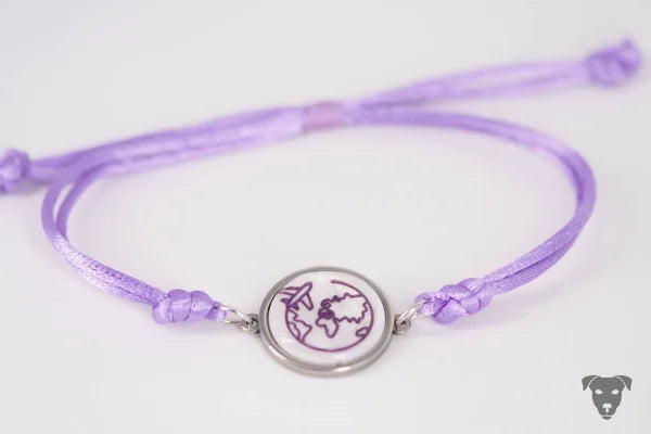 Muschel Armband "Globetrotter" purple