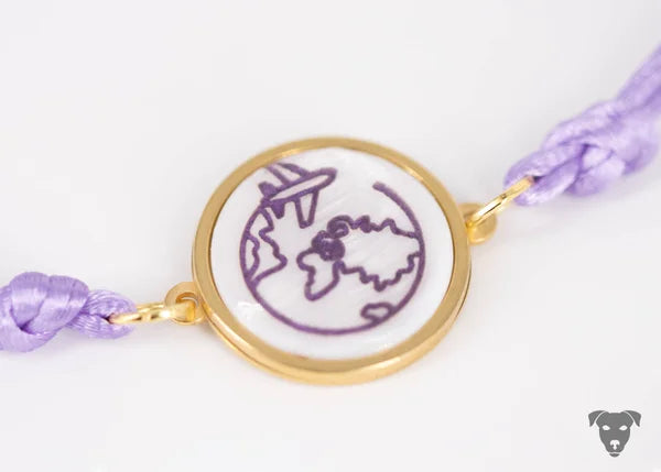 Muschel Armband "Globetrotter" purple