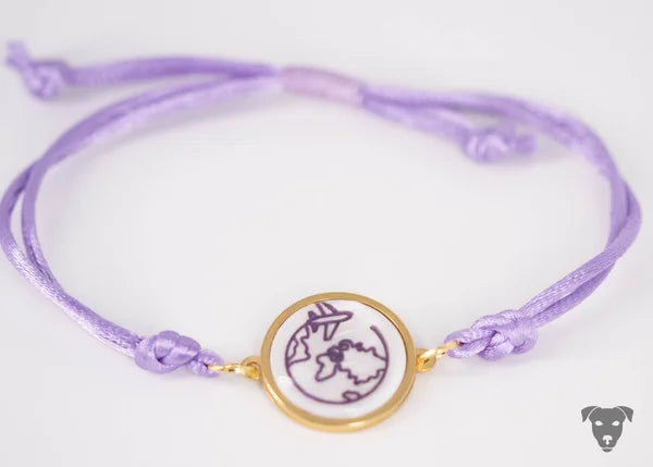 Muschel Armband "Globetrotter" purple