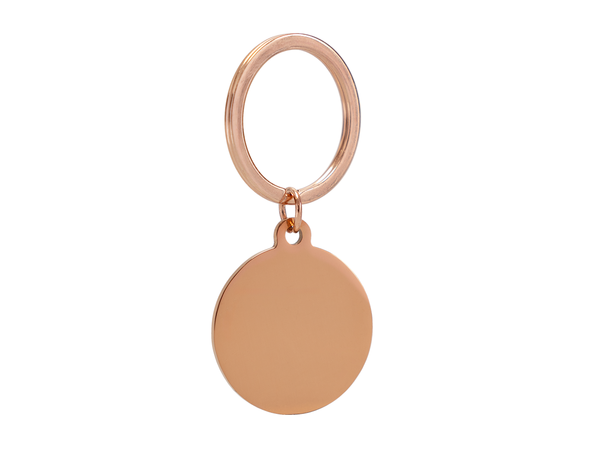 Edelstahl Hundemarken Rohling in rosegold, rund