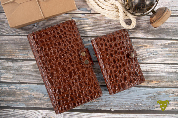 Travel Wallet KROKO WHISKEY