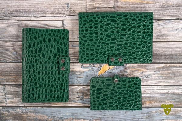 Travel Wallet KROKO GRÜN