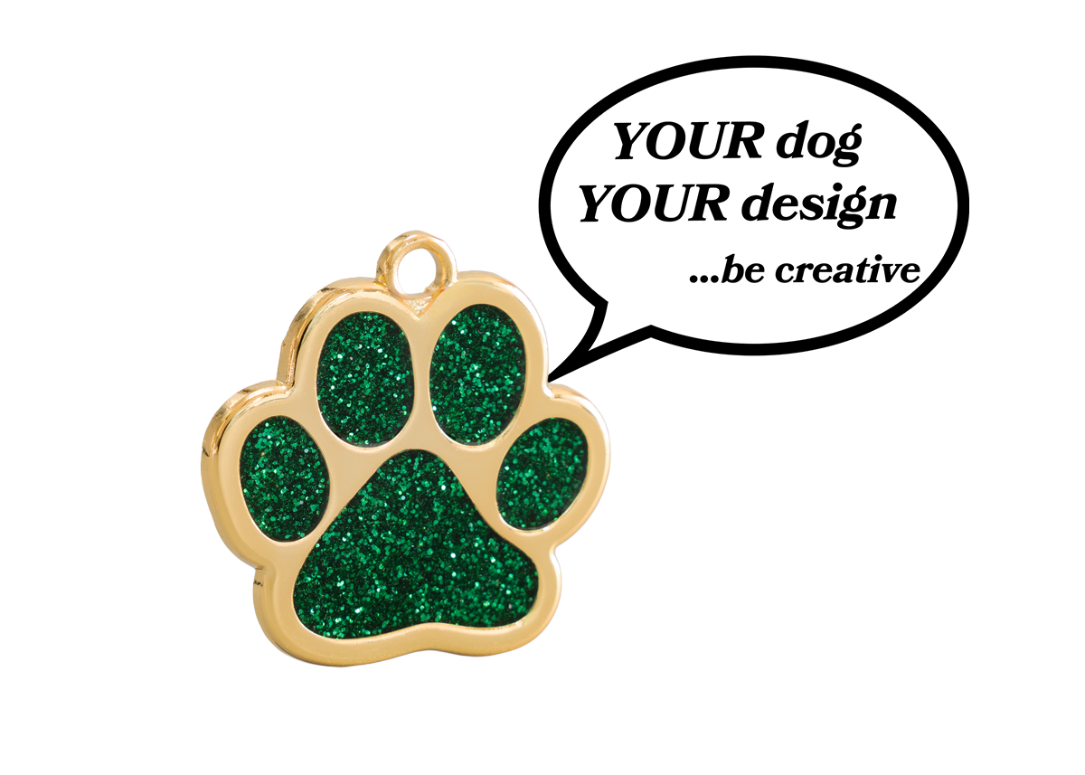 Hundemarke goldene Pfote