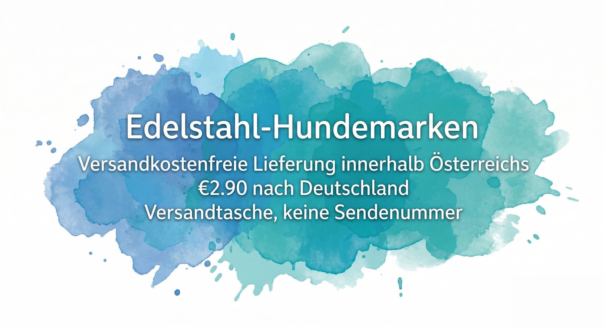 Edelstahl-Hundemarke versandkostenfreie Lieferung innerhalb Österreichs. €2,90 nach Deutschland