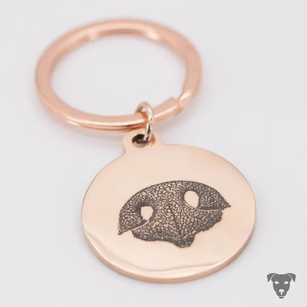 handmade-4-dogs, laser gravierter Schlüsselanhänger, Schmuck mit graviertem Pfotenabdruck, graviertem Nasenabdruck vom Hund, graviertem Baby Fußabdruck, gravierter Fingerabdruck