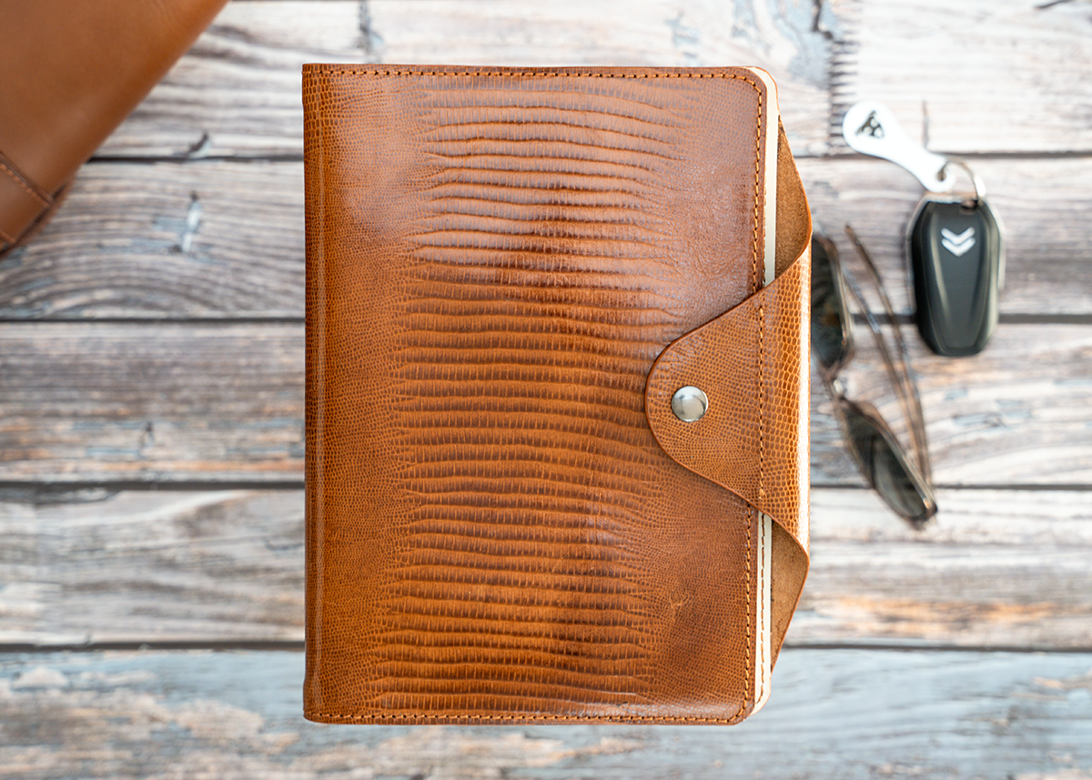 Notizbuch Cover für A5, Echse geprägt