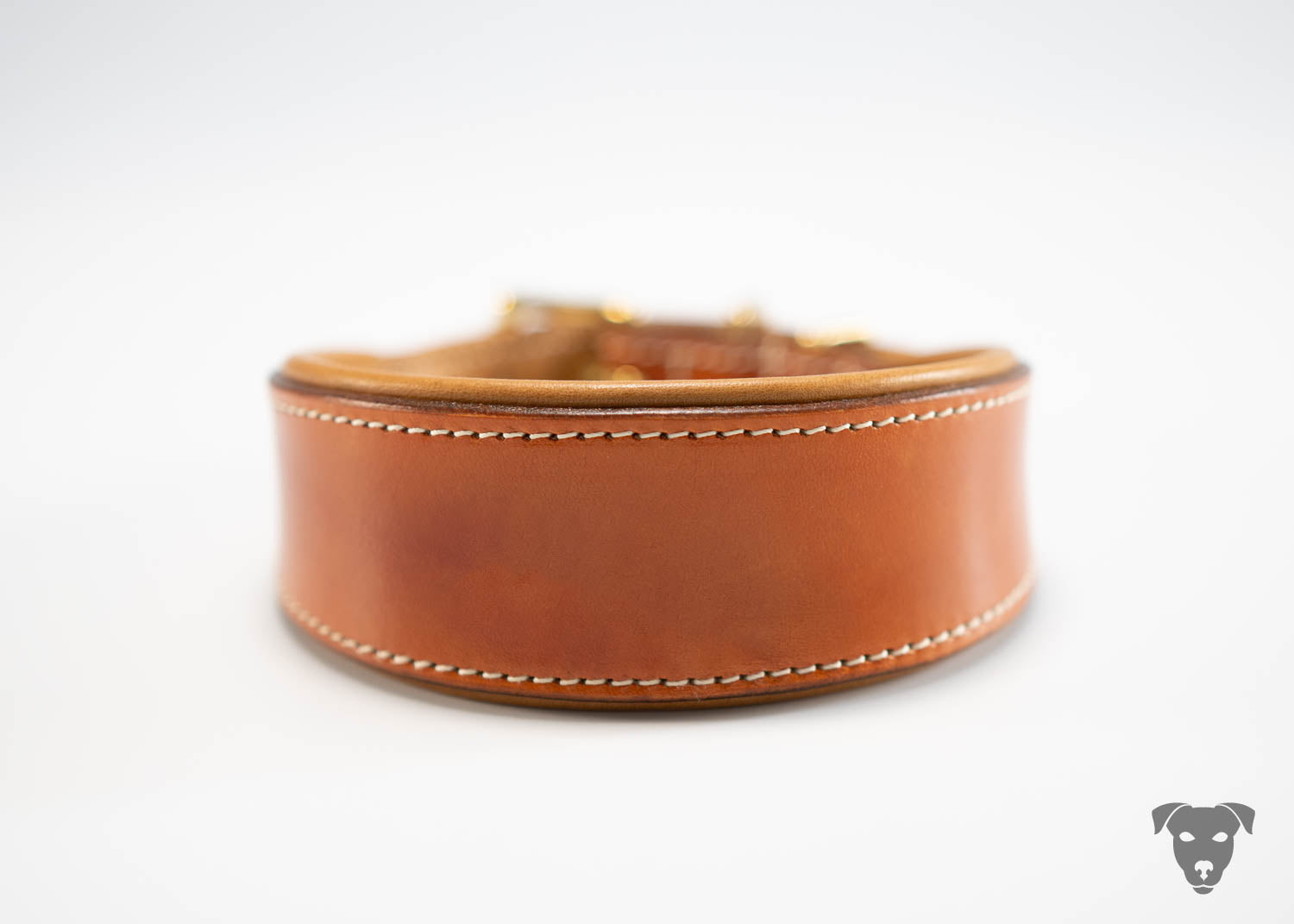 Riemen Halsband - cognac & cognac geschwungene Form