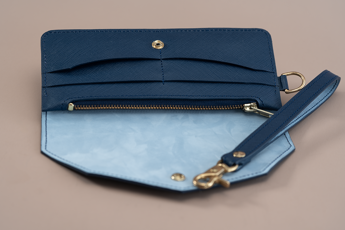 Saffiano Clutch blau, unisex (french navy)