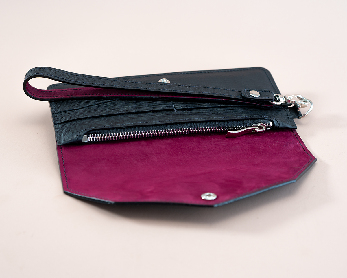Saffiano Clutch schwarz, unisex