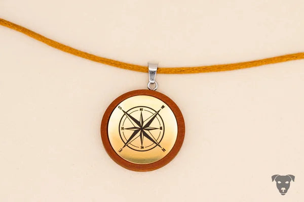 Compass rose - wooden bezel (various versions)