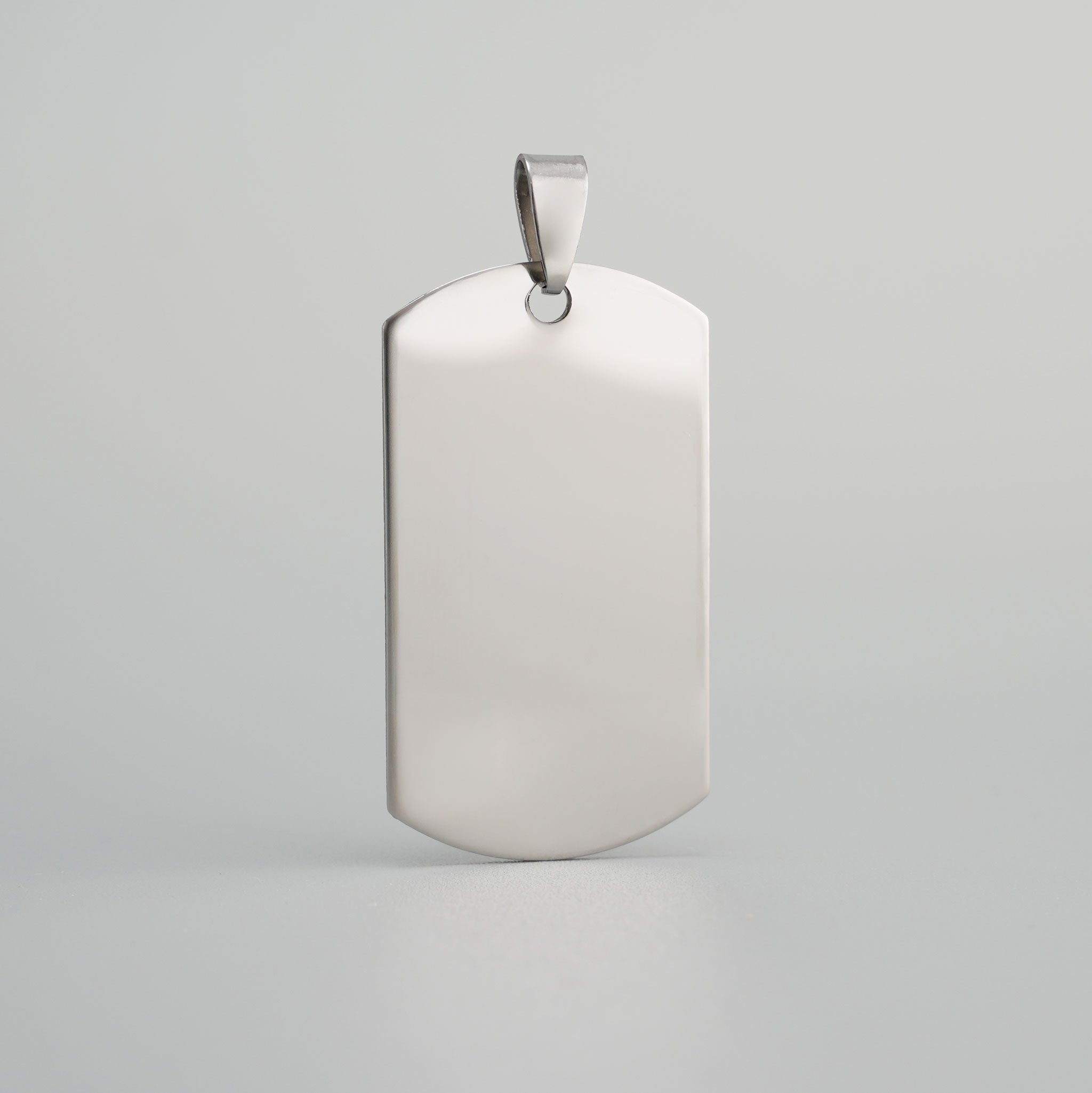 Blanko Edelstahl Dog Tag Anhänger mit hochglanzpolierter Oberfläche