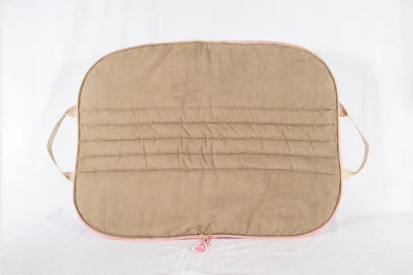 DOG BED TO GO PINK/PINK LINEN LOOK