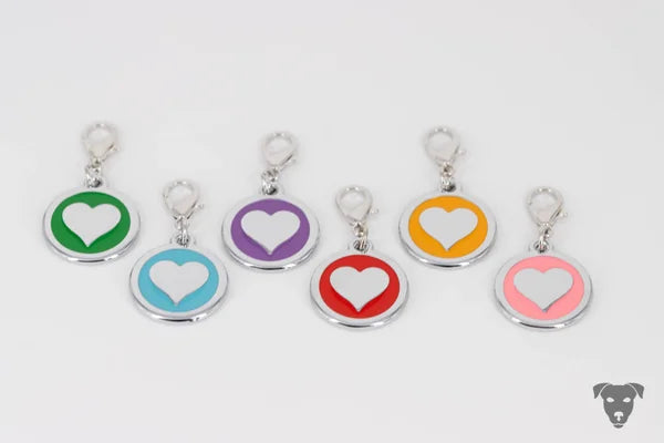 enameled dog tag "HEART"