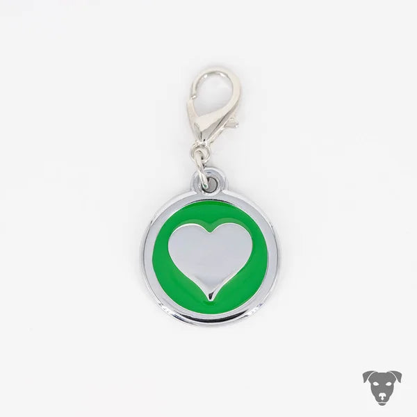 enameled dog tag "HEART"